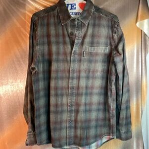 Large Harley-Davidson brown plaid button up shirt “Harley-Davidson Motor Co” 352